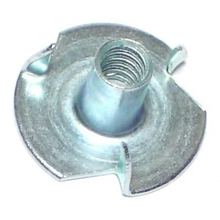 6-32 X 1/4 Zinc Plated Steel Pronged T-nuts For Secure Fastening