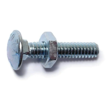 3/16-24 X 1 Zinc Plated Steel Coarse Thread Carriage Bolts - Durable Fasteners