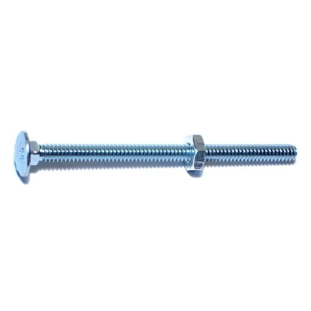 3/16-24 X 3 Zinc Plated Steel Coarse Thread Carriage Bolts - Durable Fasteners