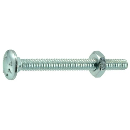 3/16-24 X 2 Zinc Plated Steel Coarse Thread Carriage Bolts - Durable Fasteners