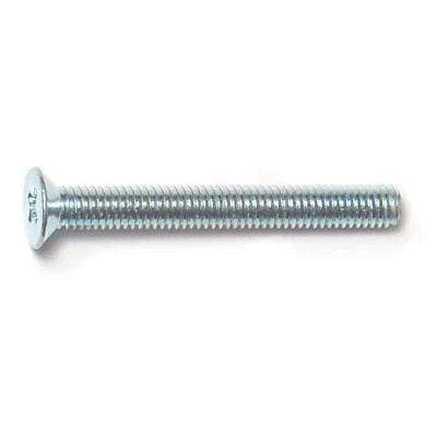 3mm-0.50 X 25mm Zinc Plated Class 4.8 Steel Phillips Flat Head Machine Screws