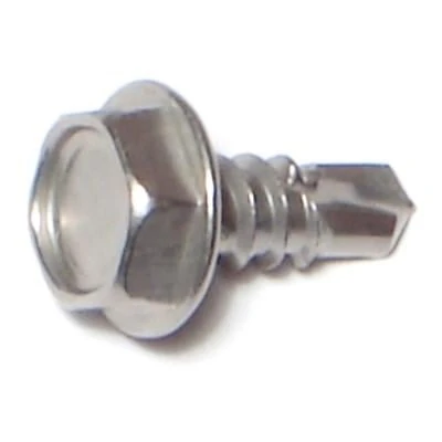 #10-16 x 1/2  410 Stainless Hex Washer Head Self-Drilling Screws (55 pcs.)