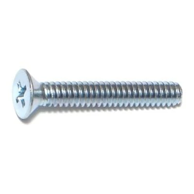 10-24 x 1-1/4 Zinc Phillips Flat Machine Screws