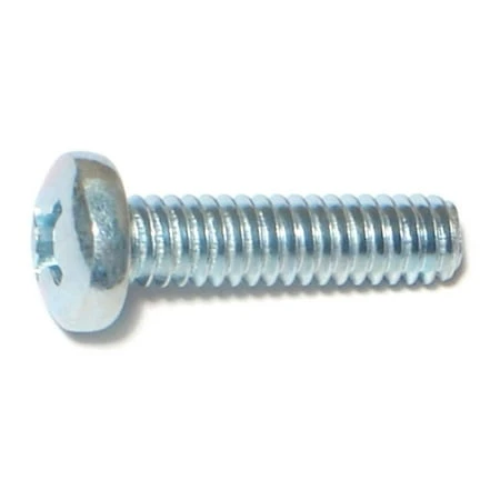 1/4-20 X 1 Zinc Plated Steel Phillips Pan Head Machine Screws Mscps-292