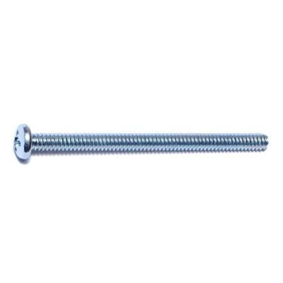 6-32 X 2 Zinc Plated Steel Phillips Pan Head Machine Screws - Coarse Thread