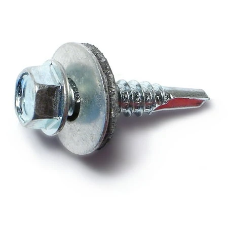 #12-14 X 1 Zinc Plated Steel Hex Self-drilling Screws With Sealing Washers