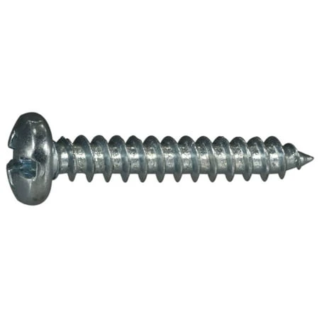 #8 X 1 Inch Zinc Plated Steel Combo Pan Head Sheet Metal Screws