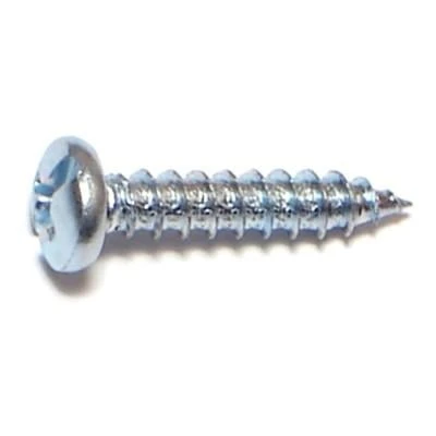 #7 X 3/4 Inch Zinc Plated Steel Combo Pan Head Sheet Metal Screws