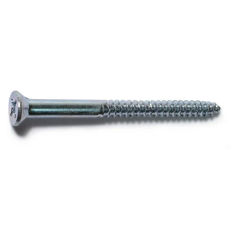 #10 X 2-1/2 Zinc Plated Steel Phillips Flat Head Wood Screws - 100 Count