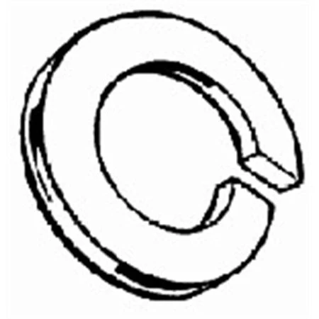 1/2 Inch Yellow Zinc Grade 8 Split Lock Washers - 25 Count Box
