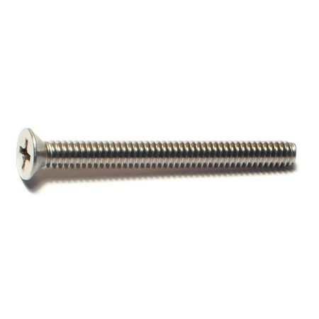 10-24 X 2 Stainless Steel Phillips Flat Head Machine Screws - 18-8 Coarse Thread