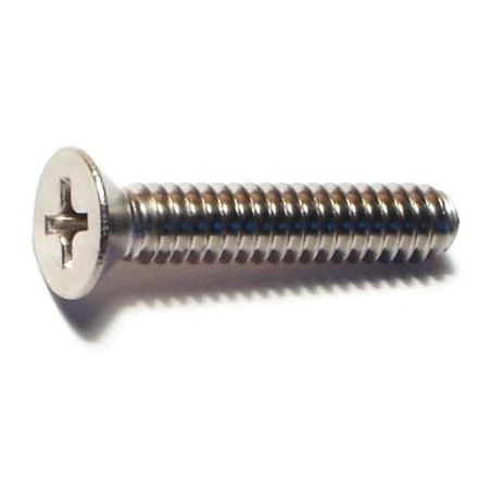 10-24 X 1 Stainless Steel Phillips Flat Head Machine Screws - 18-8 Coarse Thread