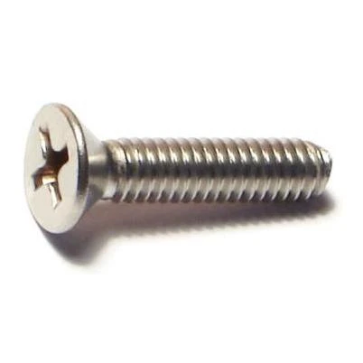 8-32 X 3/4 Stainless Steel Phillips Flat Head Machine Screws - 18-8 Coarse Thread