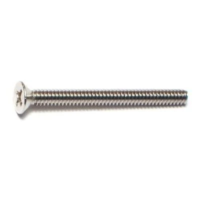 6-32 X 1-1/2 Stainless Steel Phillips Flat Head Machine Screws - 18-8 Coarse Thread