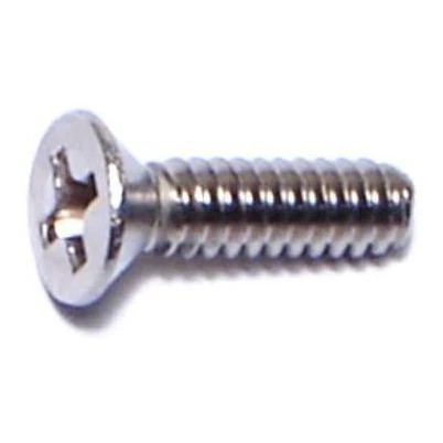 6-32 X 1/2 Stainless Steel Phillips Flat Head Machine Screws - 18-8 Coarse Thread