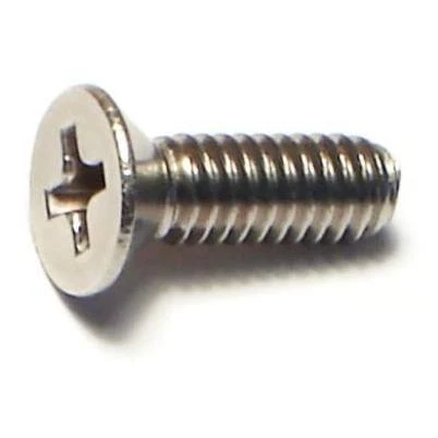 8-32 X 1/2 Stainless Steel Phillips Flat Head Machine Screws - 18-8 Coarse Thread