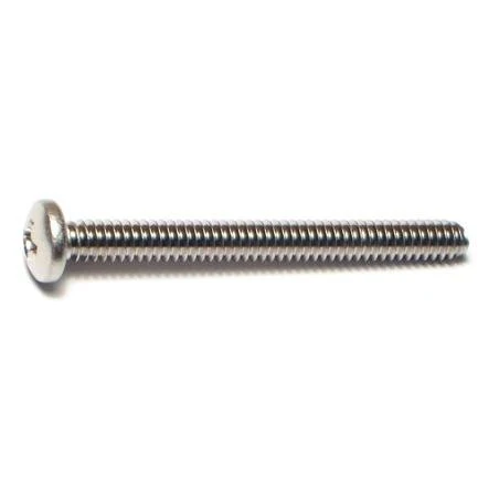 10-24 X 2 Stainless Steel Phillips Pan Head Machine Screws - 18-8 Coarse Thread