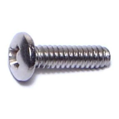 6-32 X 1/2 Stainless Steel Phillips Pan Head Machine Screws - 18-8 Coarse Thread
