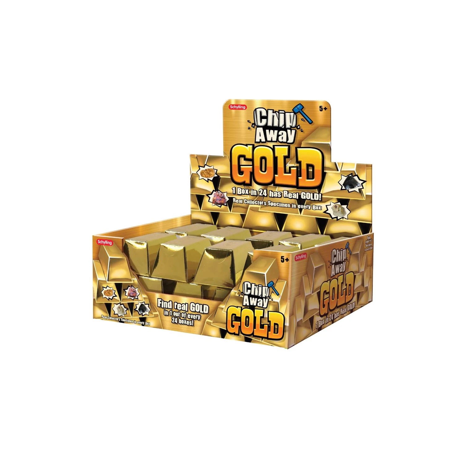 Chip Away Gold Bar Digging Toy Assorted - Fun Adventure For Ages 5+