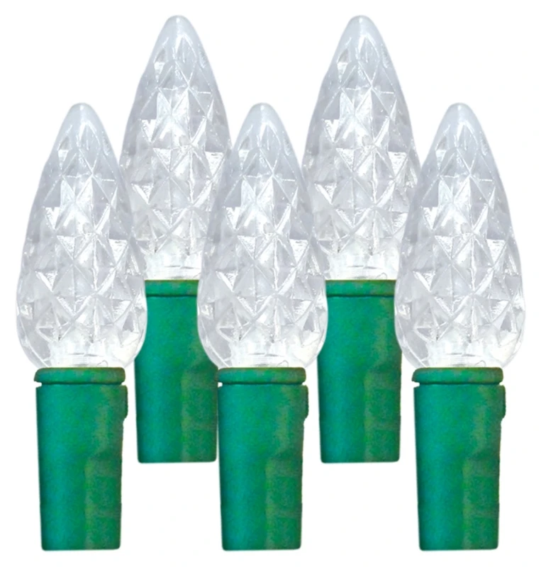 Pure White 210-bulb C6 Led Light Set - Indoor/outdoor Holiday Lighting