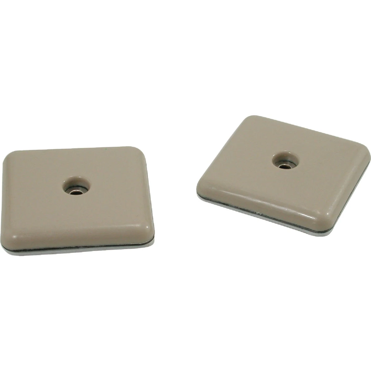 2-1/8 In. Square Adhesive & Screw On Furniture Glide, 4-pack, Gray
