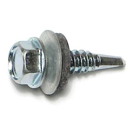 #14 X 1 Zinc Plated Steel Hex Bonded Self-drilling Screws - Durable Fasteners