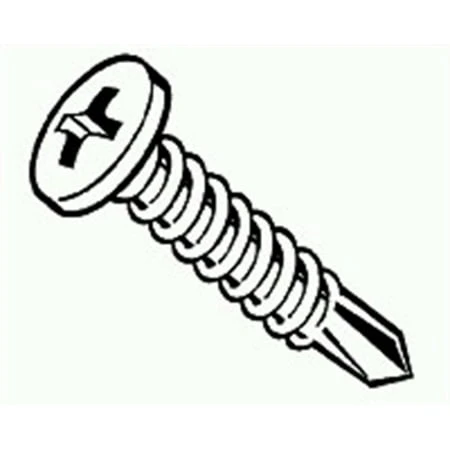6 X 1/2 Inch Zinc Phillips Pan Self-drilling Screws - 100 Count Box