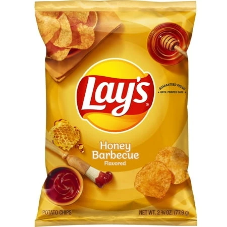 Honey Barbecue Flavored Potato Chips, 2.75 Oz Bag