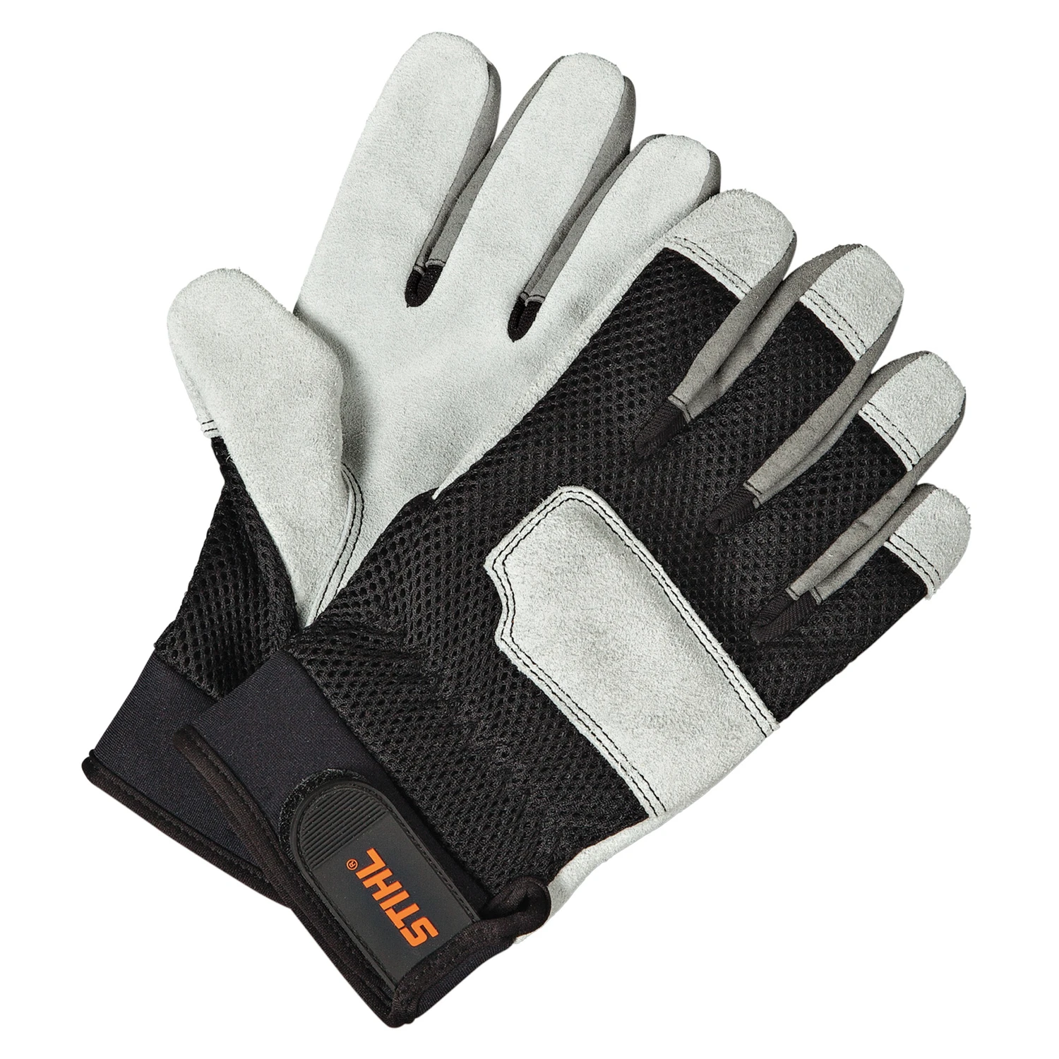 Value Work Gloves Black/white Medium Durable Split Cowhide Leather