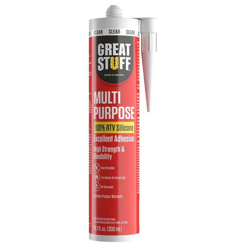 10.1 Ounce Clear Multi-purpose Rtv Silicone Sealant For Indoor And Outdoor Use