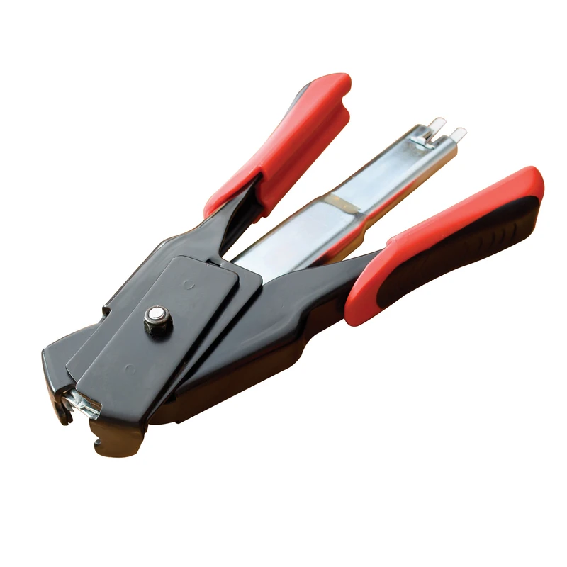 Spring Loaded Hog Ring Pliers With 100 Galvanized Steel Rings - Model 816