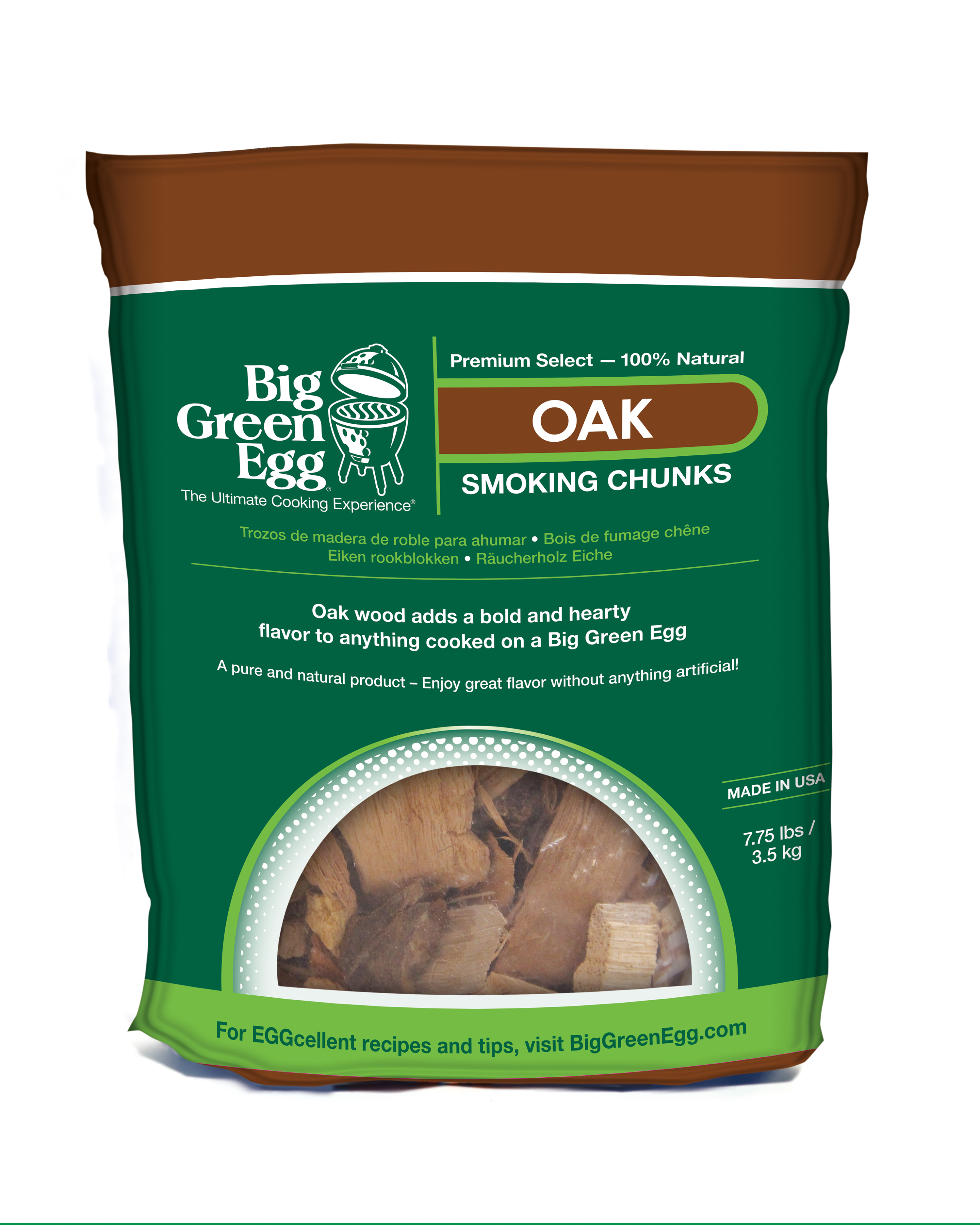 All Natural Oak Cooking Chunks 649 Cubic Inches - Premium Flavor Infusion