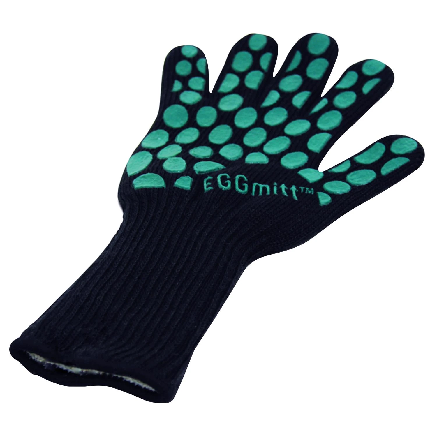Heat Resistant Fabric Grilling Mitt With Silicone Grip
