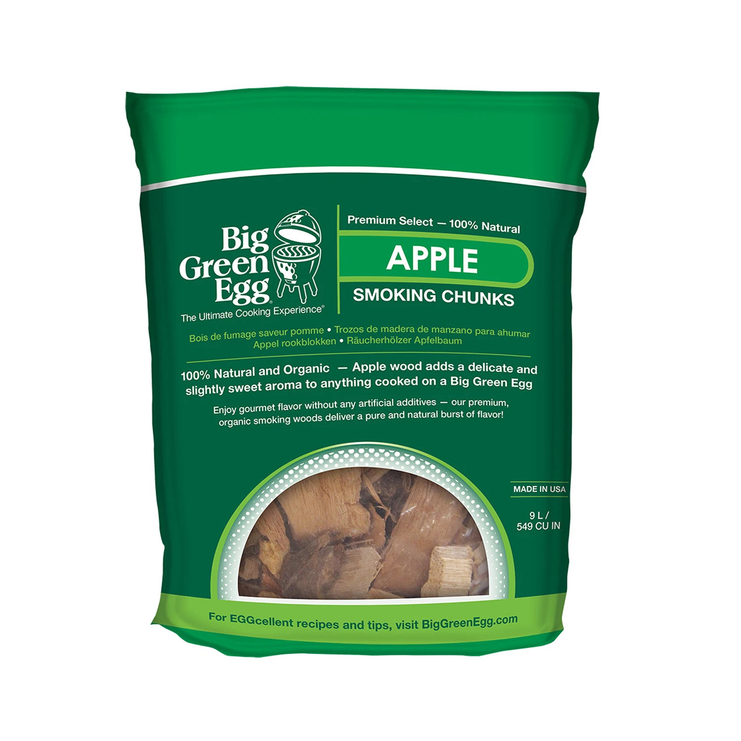 All Natural Apple Wood Smoking Chunks 549 Cubic Inches