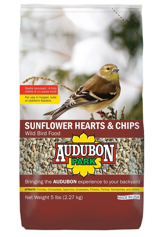 12224 Premium Sunflower Hearts & Chips, 5 Lb For Bird Feeding