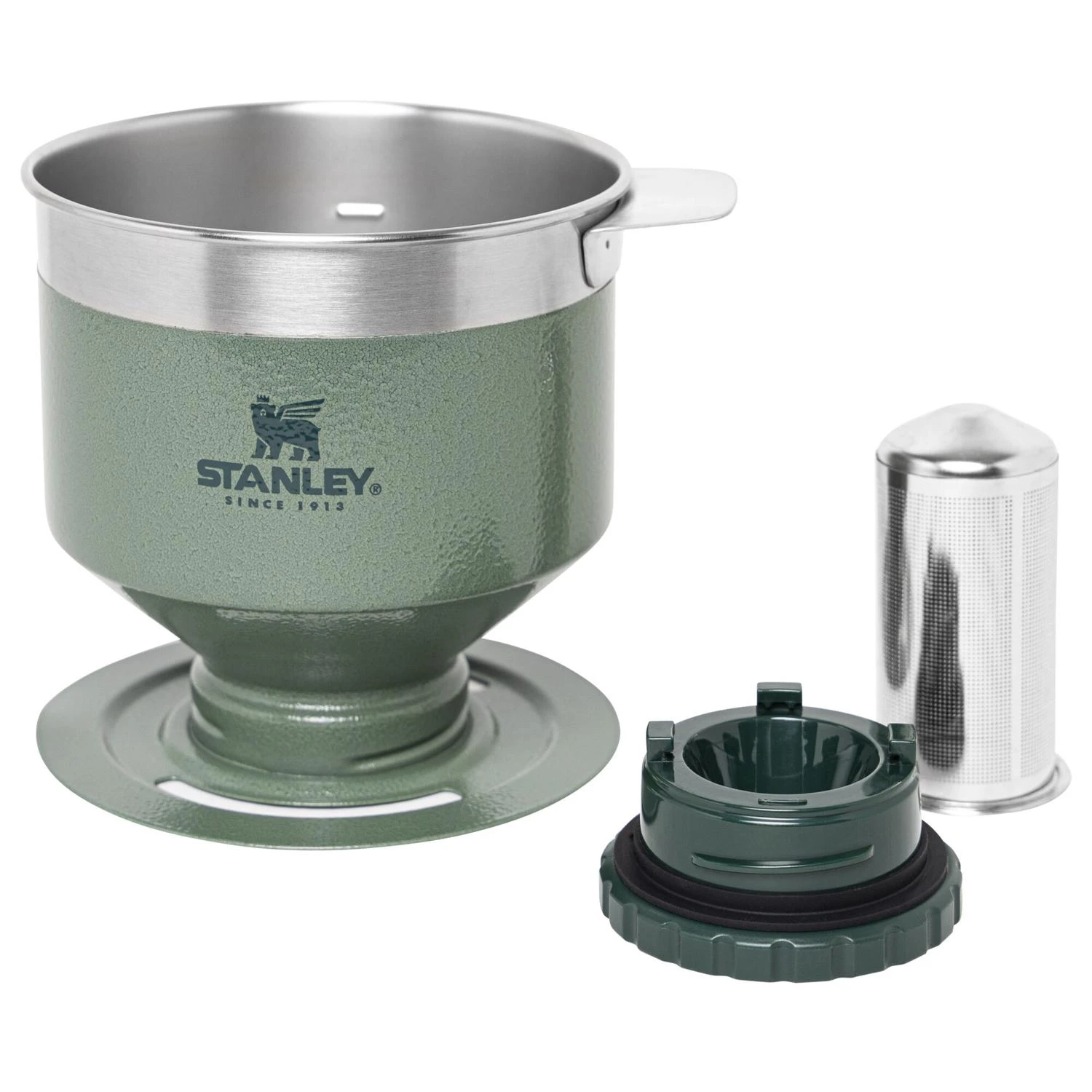20 Oz Green Coffee Maker - Classic Stainless Steel Pour Over