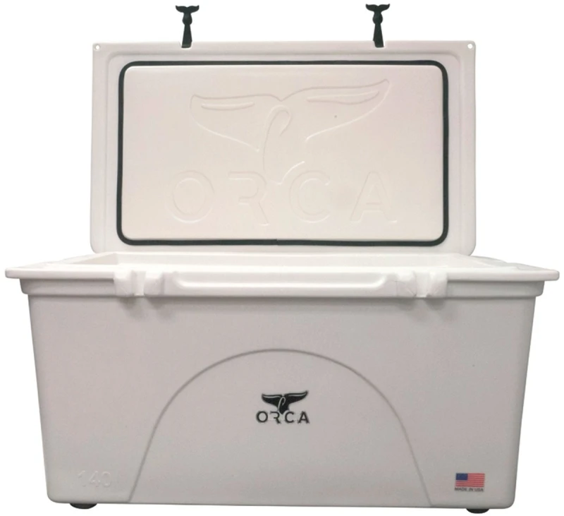 White 140 Quart Cooler With Ice Retention And Accessories
