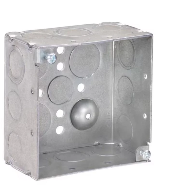 4 In. X 4 In. Welded Steel Square Electrical Box With Knockouts