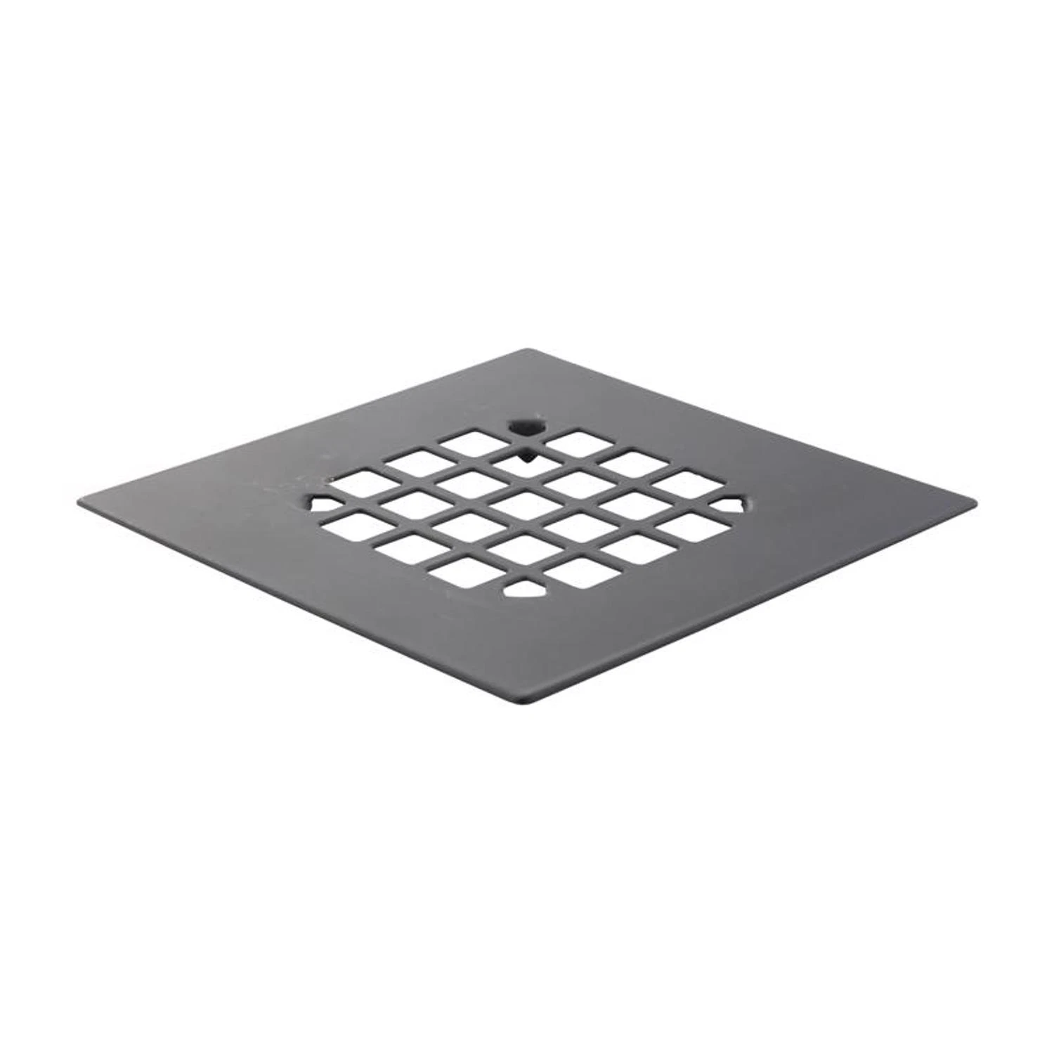 Matte Black Square Snap-in Shower Drain Cover, 4-1/4 In., Stainless Steel