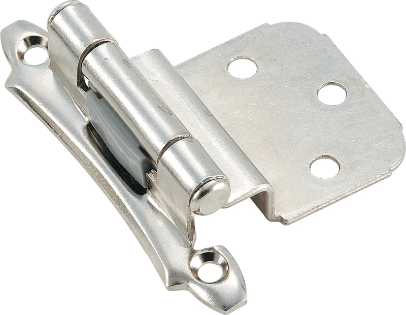 Amerock Polished Chromium 3/8 In. Self-Closing Inset Hinge, (2-Pack)