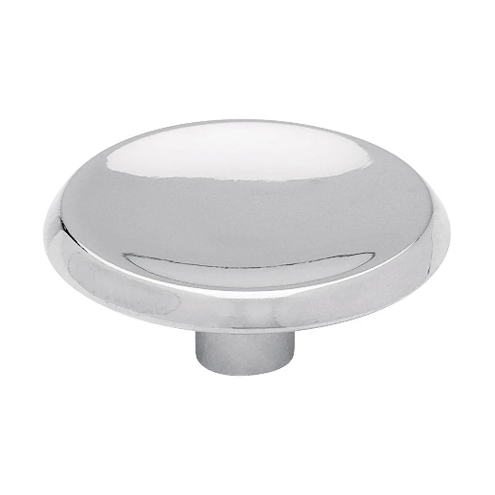 Concave Chrome Plated Cabinet Knob, 1.5-inch Round, Model P65015h-chr-c