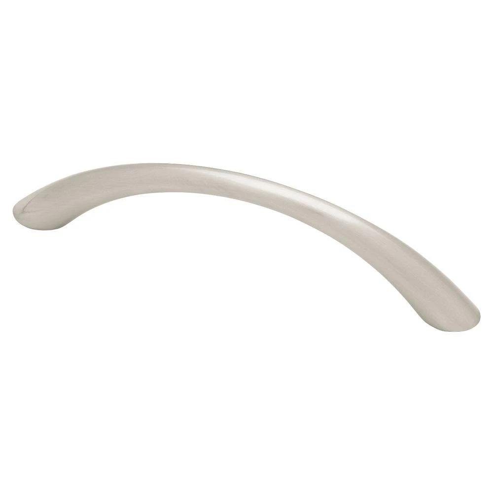 Tapered Bow Cabinet Pull, Satin Nickel, 3.75-In.