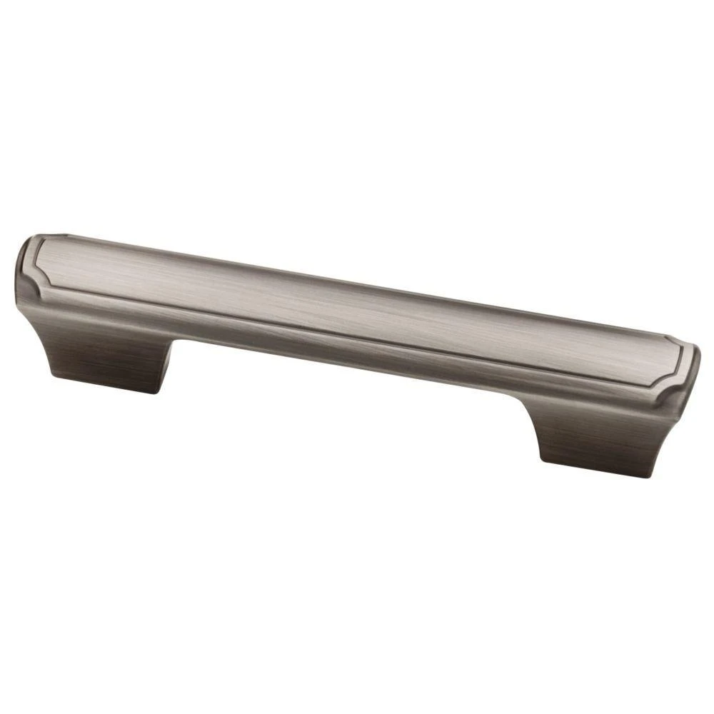 Theo Pattern Cabinet Pull in Heirloom Silver Finish, Fits 3 Inch or 3.75 Inch Centers