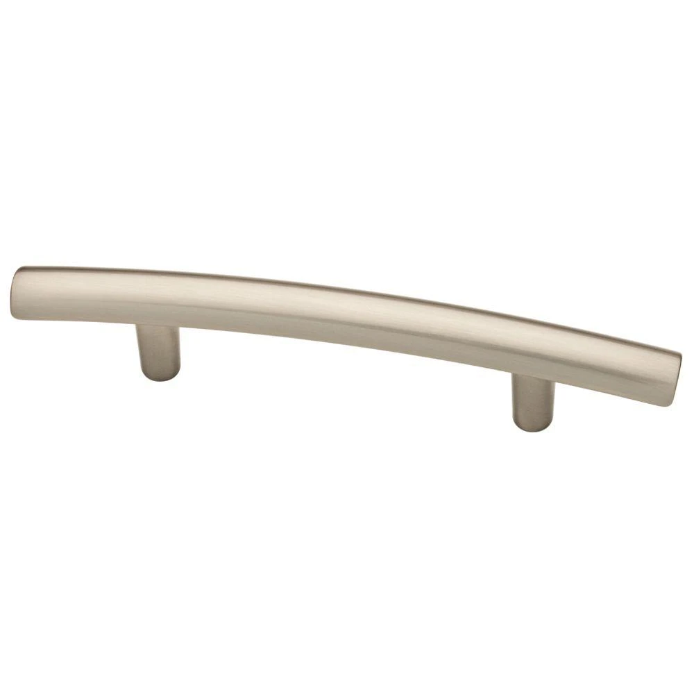 Arched Cabinet Pull with Satin Nickel Finish, 3 Inch Length