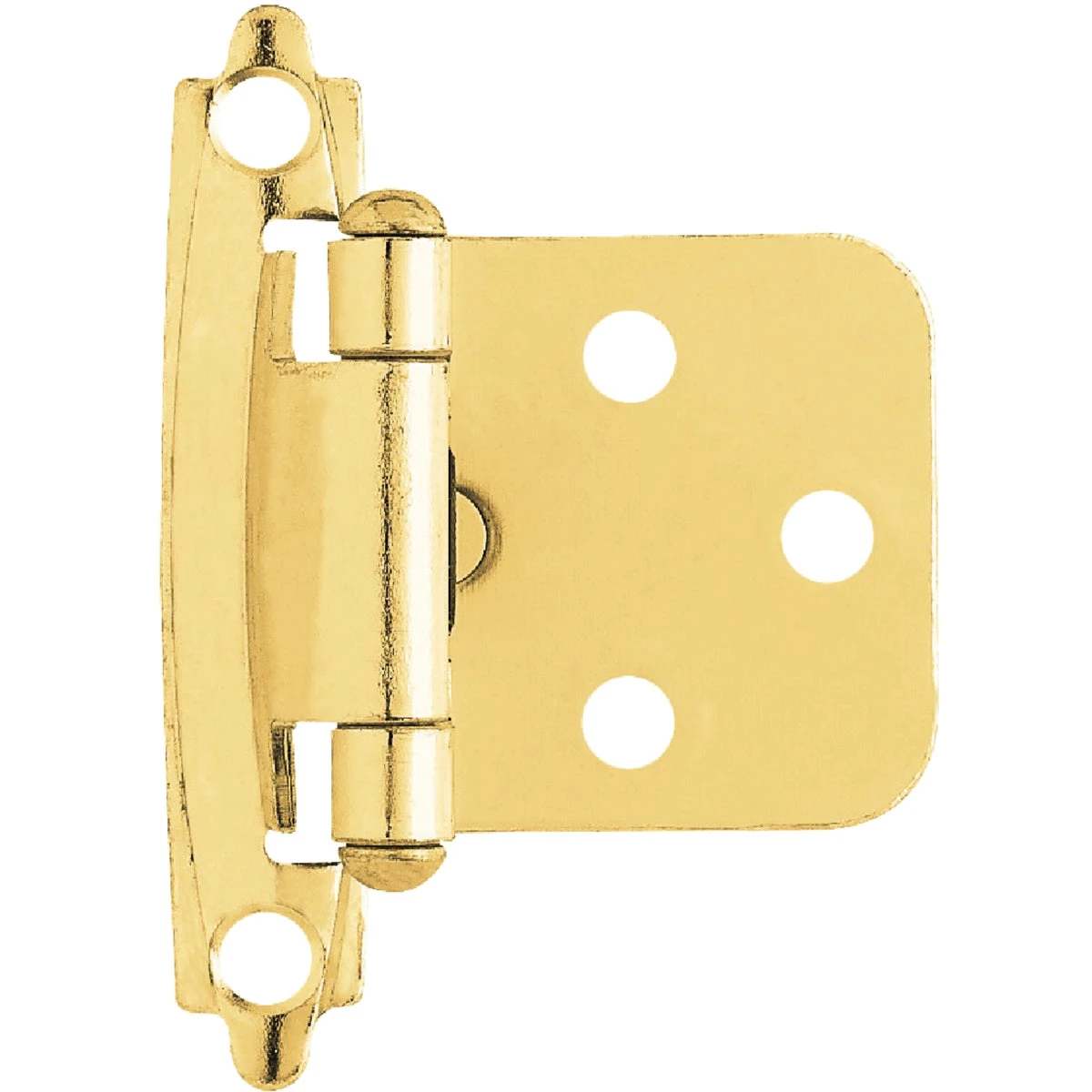 Overlay Cabinet Hinges, Self-Close, Satin Nickel, 2-Pk.