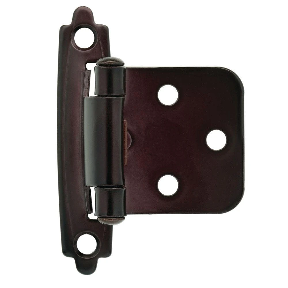 Self-Closing Cabinet Overlay Hinge in Oil-Rubbed Bronze Finish
