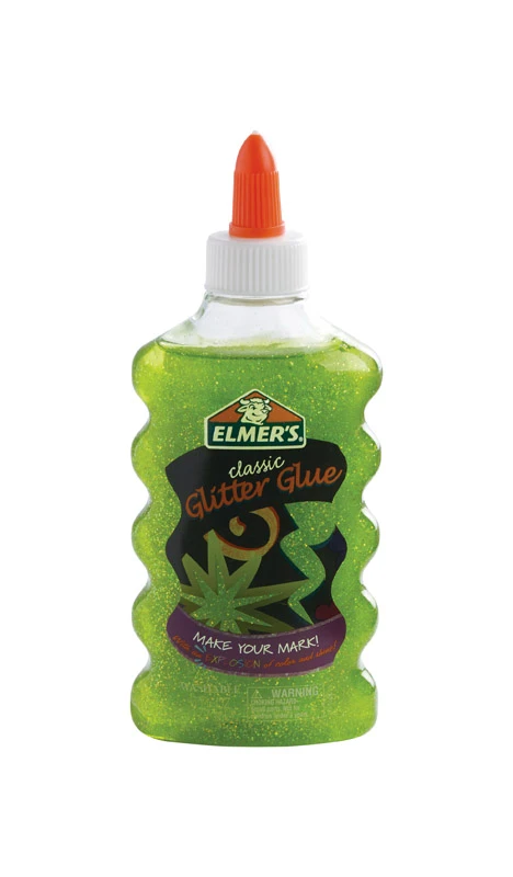 Super Strength Polyvinyl Acetate Homopolymer Glitter Glue 6 Oz - Green