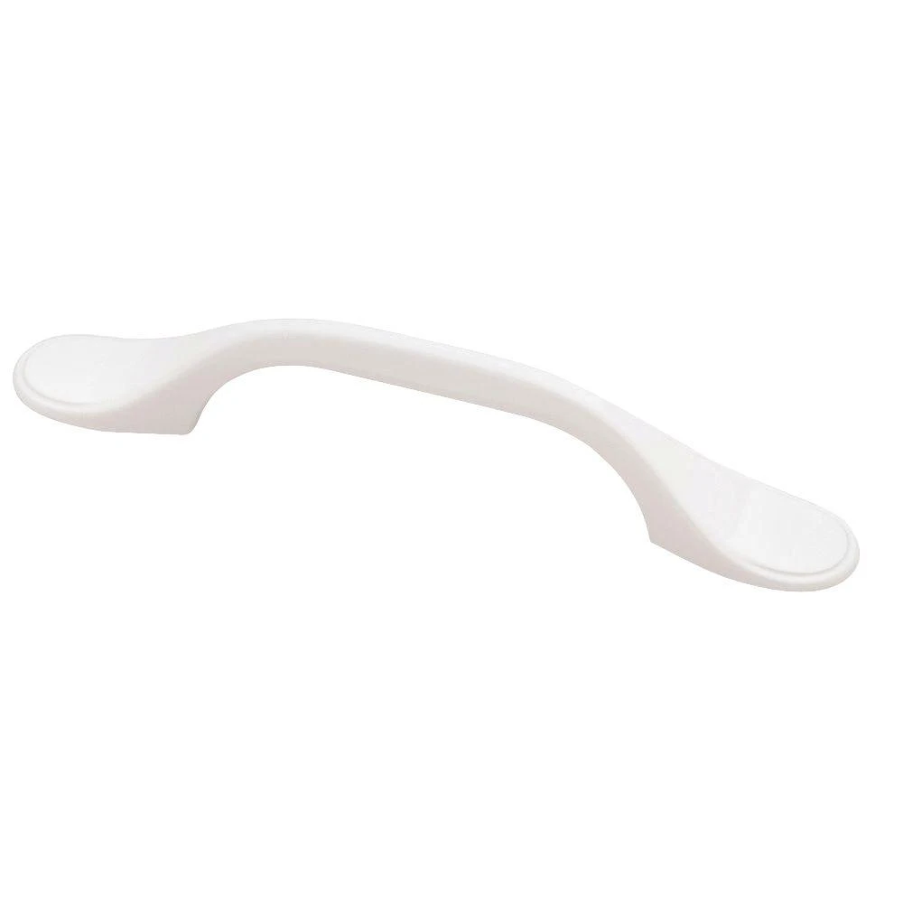 5-inch White Spoon Foot Cabinet Pull With 3-inch Center Holes And Screws Included