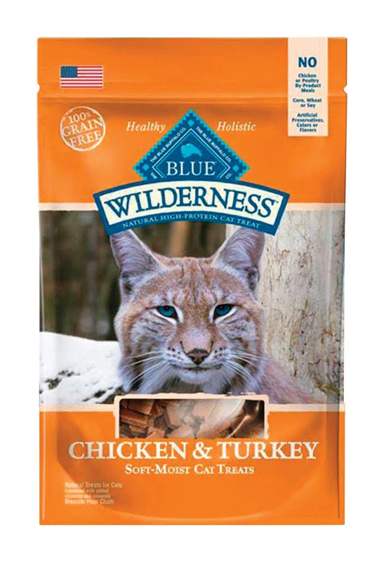 Blue Buffalo Blue Wilderness Chicken and Turkey Grain Free Treats For Cat 2 oz. 1 pk