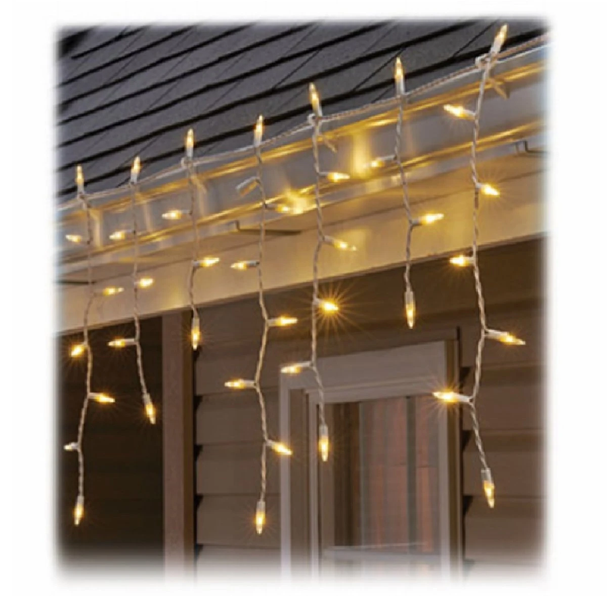 Staylit Icicle 100-Light Set Warm White Light Emitting Diode with White Wire
